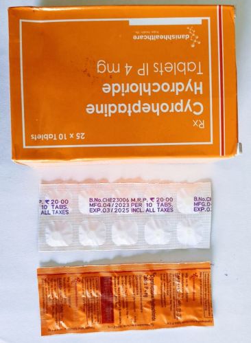 Cyproheptadine Tablet, Packaging Type : Box