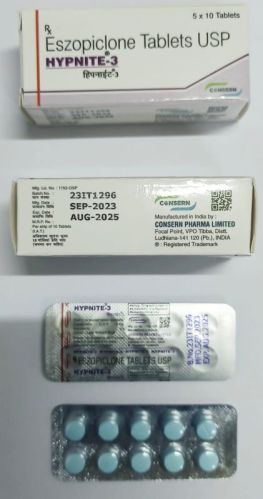 ESZOPICLONE TABLETS 3, Packaging Size : 5x10