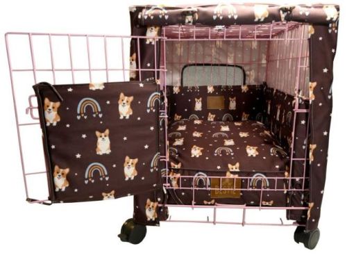 24 Inch PET Combo Brown Dog Cage