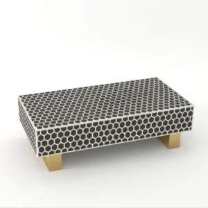 Bone Inlay Black Coffee Table, Feature : Water Proof, Washable, Unique Design, Stain Resistance