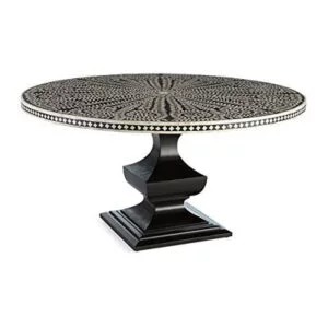 Bone Inlay Round Dining Tables, For Home, Garden, Cafe, Feature : Waterproof, Stylish Look, Stocked