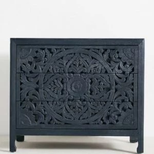 Rectangular Luxury Handcarved Lombok 3 Drawer Dresser, For Office, Industries, Home