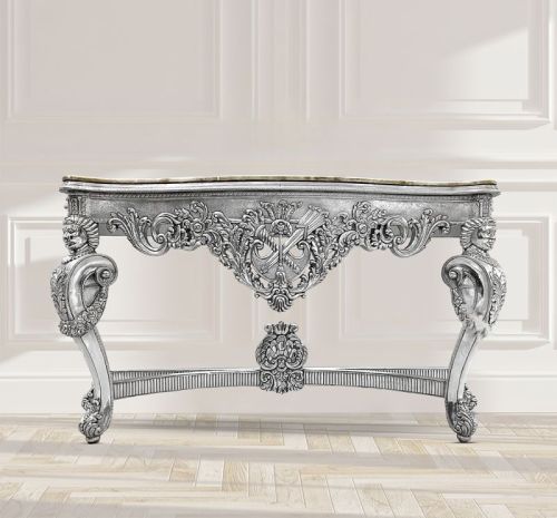 Wood Silver Coated Console Table, Size : All Sizes