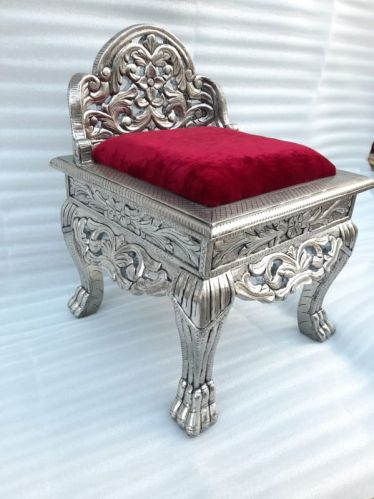 Silver Coated Square Peda Chair, For Home, Hotel