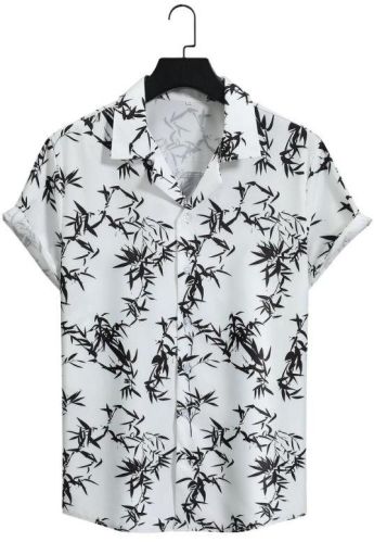 Men Half Sleeve Printed Aloha Beach Shirt