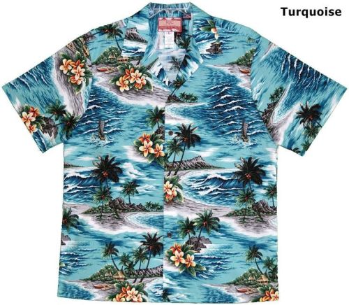 Men Hawaiian Aloha Beach Shirt, Gender : Male