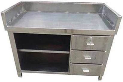 Rectangular Polished Stainless Steel Cash Counter, For Hotel, Restaurant, Feature : High Strength