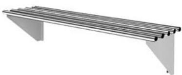 Stainless Steel Pipe Wall Shelf, For Commercial Kitchen, Feature : Fine Finished, Hard Structure, Long Life