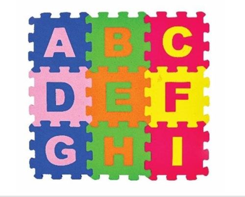 9 Tiles ABCD Multicolor Kids Puzzle Mat