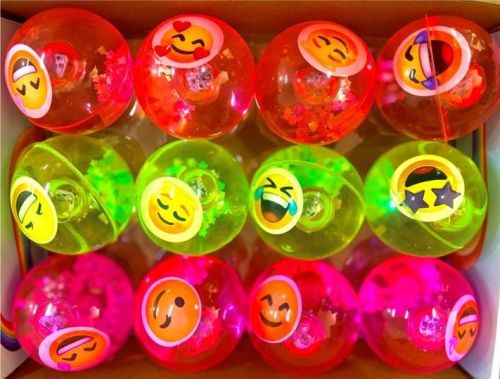 Emoji Face Bouncy LED Balls, Feature : Durable, Shining