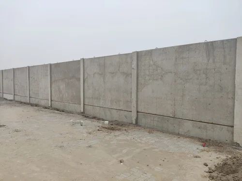 Stone Precast Grey RCC Plain Heavy Duty Compound Wall, For Boundaries, Size : 3352mm*1825mm*75mm