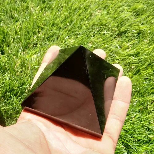 Crystal Black Agate Pyramid For Healing