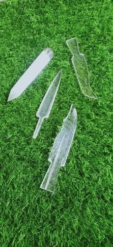 Transparent Saini Agate 160 - 200 Gram Polished Clear Quartz Knife, For Healing, Reki