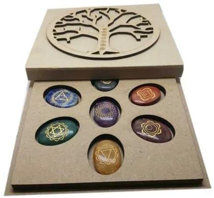 Oval Shape Seven Chakra Healing Stone For Reki
