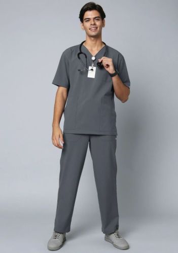 Mens Steel Grey Ecoflex Medical Scrub Suit