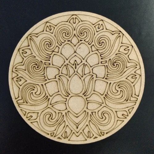 4mm MDF Printed Round Coaster, Size : 7 Inch (Diameter)