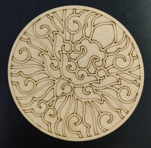 MDF Round Coaster, Size : 6 Inch (Diameter )