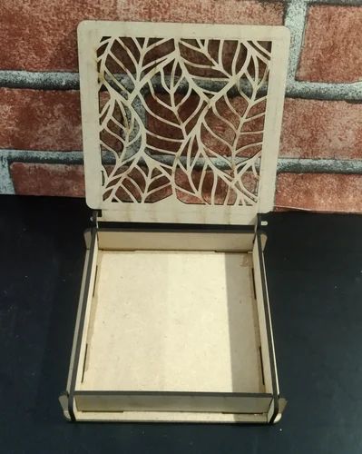 Off White Square Plain MDF Box