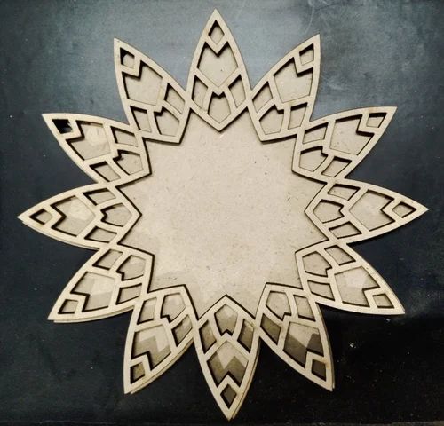 Star Shape MDF Coaster, Size : 7 Inch