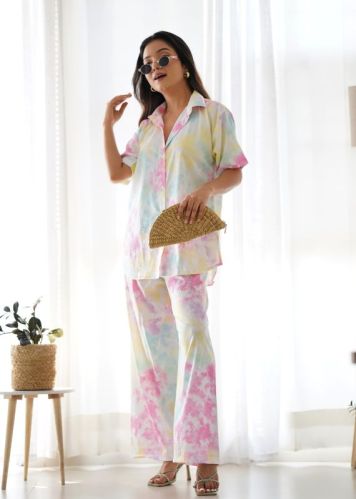 Multicolor Printed Women Co-Ord Set, Size : 34, 36, 38, 40, 42, 44