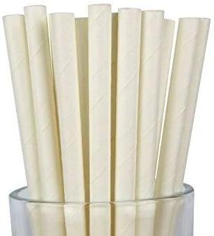 White Plain Paper Straw, For Event Party Supplies, Size : All Availble