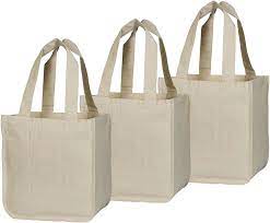 Creamy Plain Canvas Grocery Bag, Feature : Easy To Carry