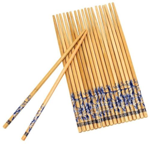 Printed Wooden Designer Chopsticks, For Home, Restaurant, Packaging Type : Plastic Pack