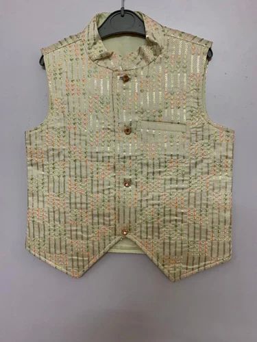 Printed Sleeveless Cotton Kids Jacket, Gender : Boys