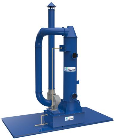 Napcen PP FRP Boiler Flue Gas Scrubber, Color : Blue
