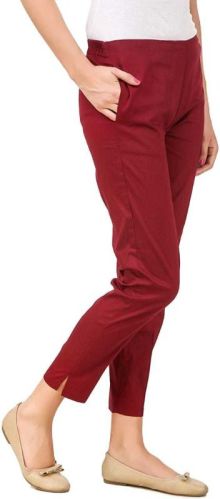 Plain Cotton Lycra Ladies Pant, Size : XL, M