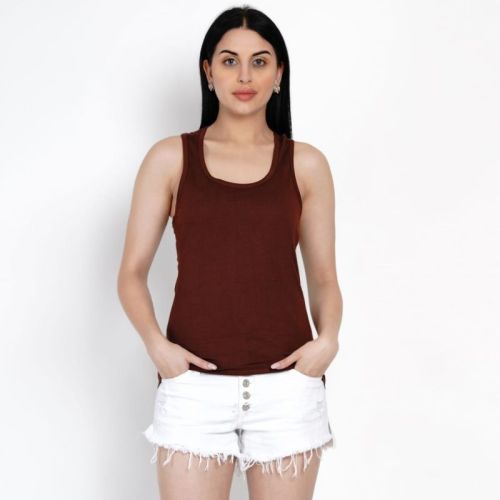 Cotton Plain Ladies Designer Tank Top, Feature : Comfortable, Easily Washable