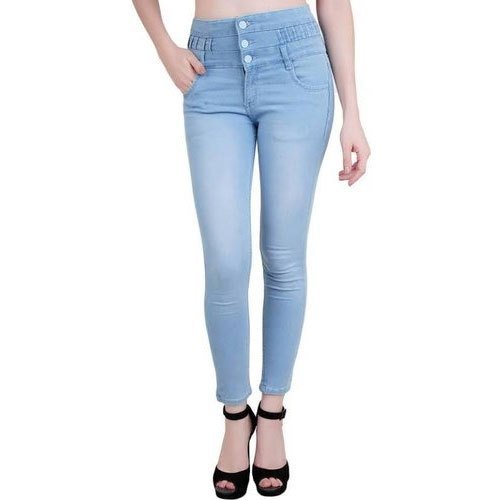 Plain Ladies Skinny Denim Jeans, Feature : Strechable, Impeccable Finish, Comfortable