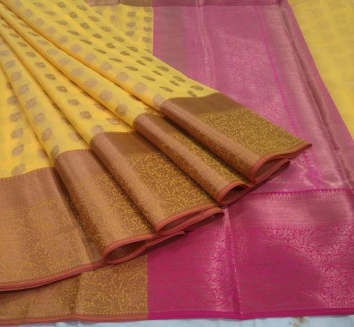 Checked Jagg Hastkala Banarasi Cotton Silk Sarees, Feature : Anti-Wrinkle, Dry Cleaning, Easy Wash