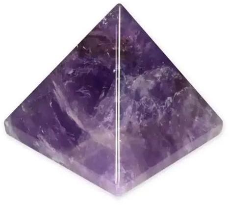 Purple Polished Gemstone Amethyst Stone Stone Pyramid, For Decoration Healing, Size : Customized