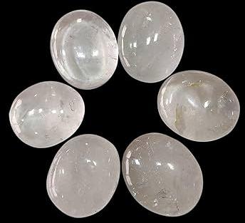 White Polished Gemstone Clear Quartz Palm Stone, For Decoration Healing, Size : Customized