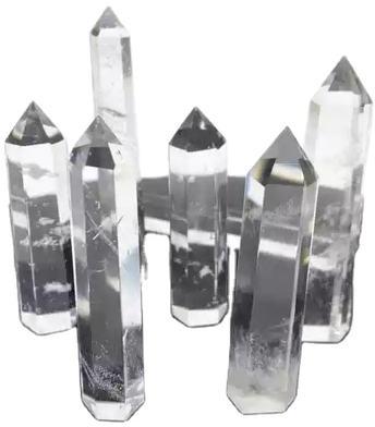 White Pencil Polished Gemstone Clear Quartz Tower Point, For Decoration Healing, Size : Free