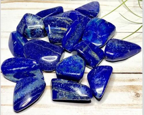 Blue Gemstone Lapis Lazuli Tumble Stone, For Decoration Healing, Size : Customized