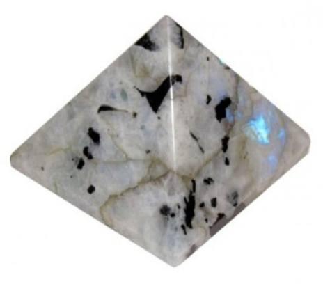 White Polished Gemstone Rainbow Moonstone Stone Pyramid, For Decoration Healing, Size : Customised