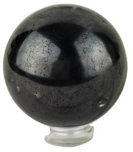 Black Gemstone Shungite Crystal Sphere Ball, For Decoration Healing