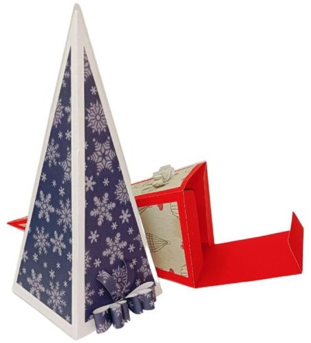 Tanzcrafts Pyramid/cone Printed Non Polished Kraft Paper Chocolate Boxes, For Gifting