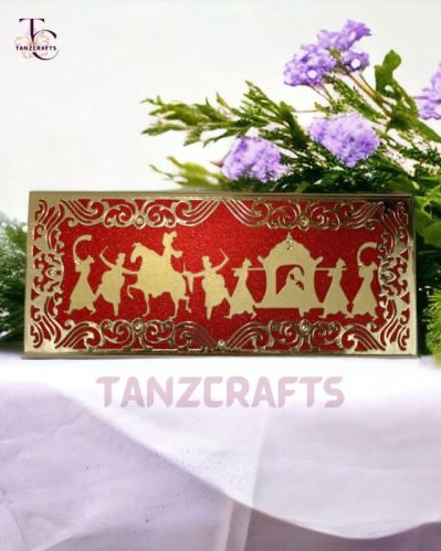 Rectangular Printed Craft Paper Shagun Envelopes, For Gifting Use, Wedding/shagun, Size : 8x4 Inches