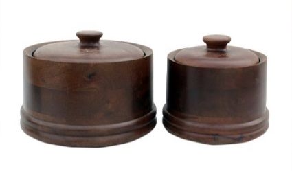 Brown Decorative Bowl Set Of 2 Pcs