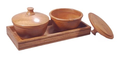 Decorative Bowl Set With Tray Set Of 2 Pcs