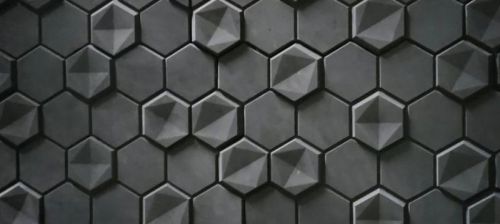 Black Ceramic Graphite Hexagon Interlocking Tiles, For Exterior