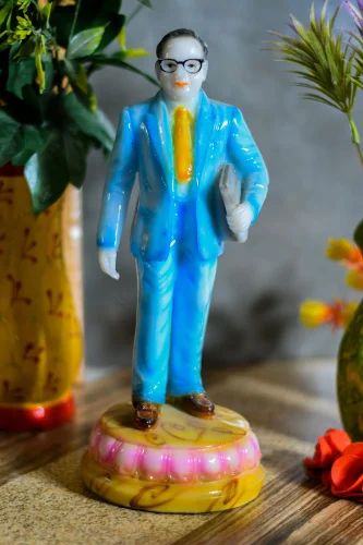 Blue Polyresin Dr Bhim Rao Ambedkar Statue, For Interior Decor, Packaging Type : Carton Box