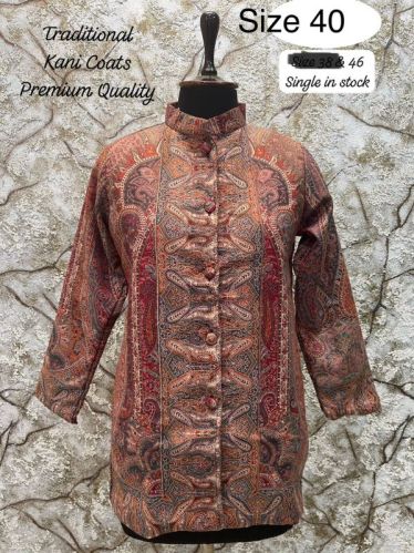 Woolen Embroidered Premium Quality Kani Coats, Style : TRADITIONAL