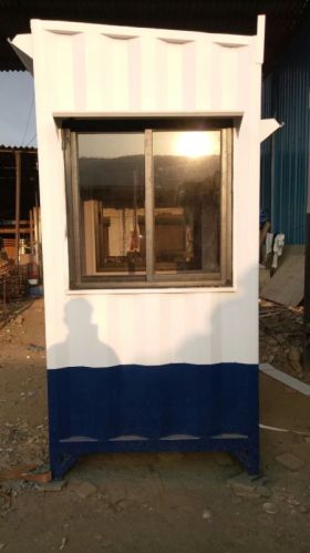 Rectangular Prefabricated Paint Coated Steel Security Cabin, Size : 4 X 4 Feet