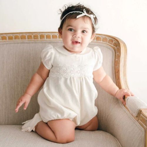 Plain 100% Cotton Baby Girls Romper, Packaging Type : Poly Bag