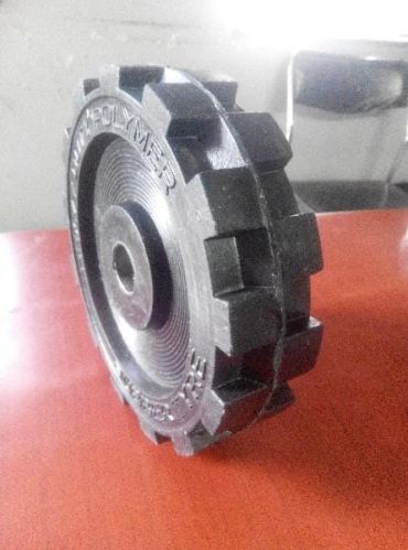 Black Solid Rubber Wheel, For Industrial