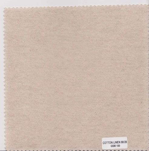 Plain Cotton Linen Knitted Fabrics, For Garments, Technics : Machine Made